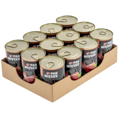 Karma dla kota PAN MIĘSKO Wieprzowina z jeleniem 12 x 400 g