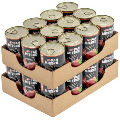Karma dla kota PAN MIĘSKO Wieprzowina z jeleniem 24 x 400 g