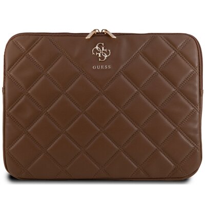 Etui na laptopa GUESS Quilted 4G 13-14 cali Brązowy