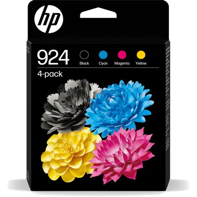 Zestaw tuszów HP 924 Czarny, Błękitny, Purpurowy, Żółty 6C3Z1NE