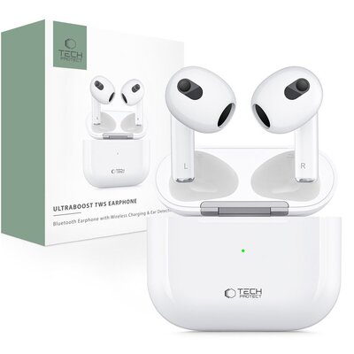 Słuchawki douszne TECH-PROTECT UltraBoost TWS EearPhone Core ANC Biały