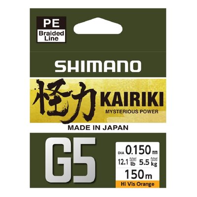 Plecionka SHIMANO Kairiki G5 0.15 mm / 150 m Pomarańczowy