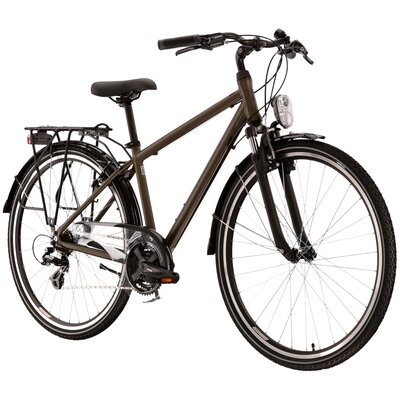 Rower trekkingowy KROSS Trans 2.0 M19 28 cali męski Khaki-czarny