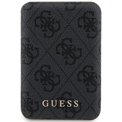 Powerbank indukcyjny GUESS 4G Leather Metal Logo 5000 mAh 15W Czarny