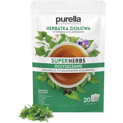 Herbata ziołowa w saszetkach PURELLA Superherbs Oczyszczenie (20 sztuk)