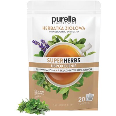 Herbata ziołowa w saszetkach PURELLA Superherbs Uspokojenie (20 sztuk)