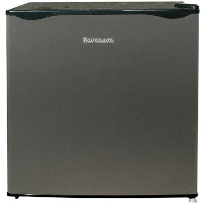 Lodówka RAVANSON LKK-50ES 48.5cm Srebrno-czarna