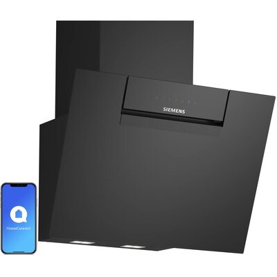 Okap SIEMENS LC67KFN60 Czarne szkło 431m3/h 56dB klasa A+ Opóźnienie wyłączenia