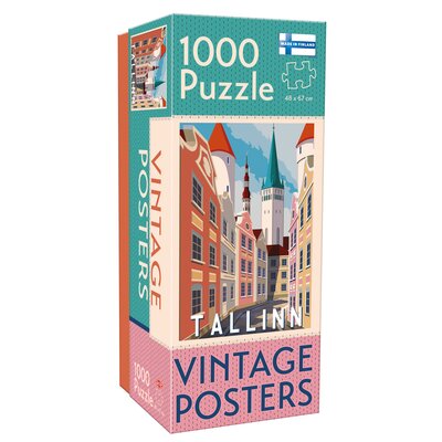 Puzzle TACTIC Vintage Posters Tallinn 58659 (1000 elementów)