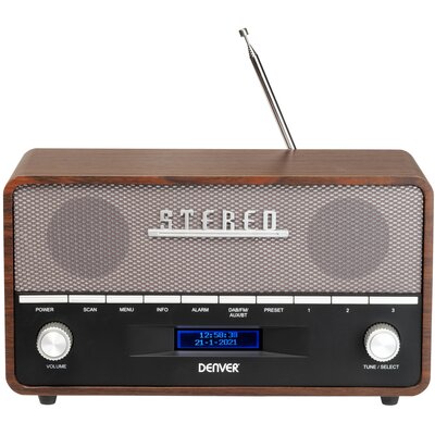 Radio DENVER DAB-36 Brązowy