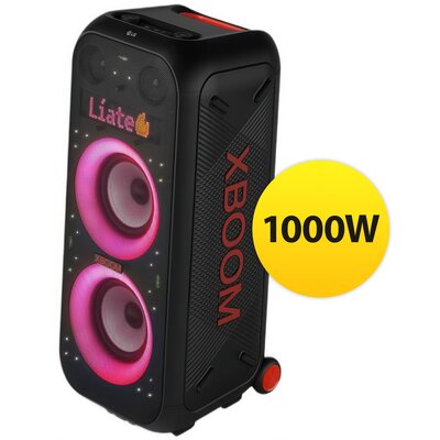 Power Audio LG XBOOM XL9T, 1000W, Bluetooth, Wyświetlacz pixelowy, Wejście mikrofonowe i gitarowe, Aplikacja XBOOM, IPX4