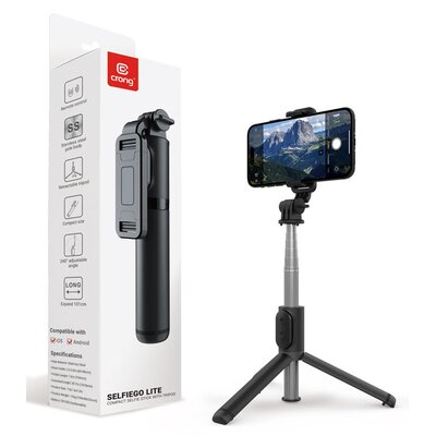 Uchwyt selfie CRONG SelfieGo Lite Bluetooth Tripod Czarny