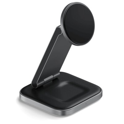 Ładowarka indukcyjna SATECHI 3w1 Foldable Charging Stand 15W Szary Qi2 MagSafe