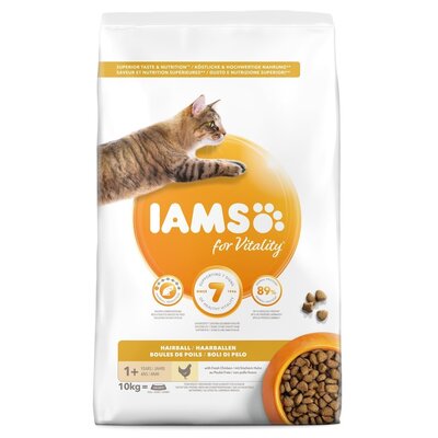 Karma dla kota IAMS For Vitality Hairball Kurczak 10 kg