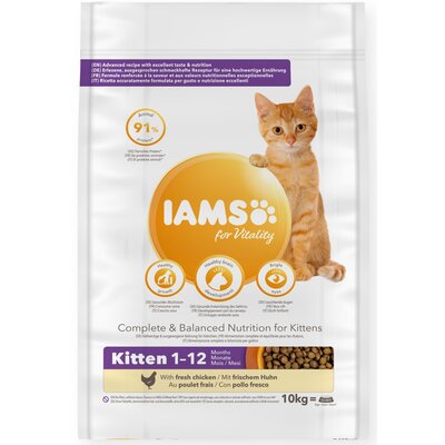 Karma dla kota IAMS For Vitality Kitten Kurczak 10 kg