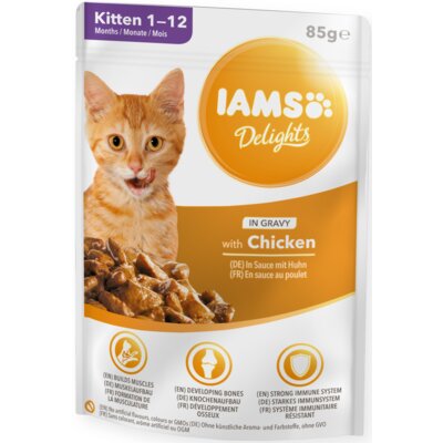 Karma dla kota IAMS Delights Kurczak w sosie 85 g