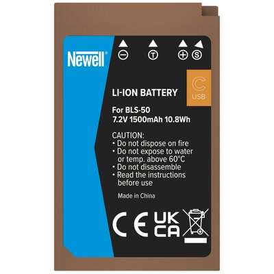 Akumulator NEWELL 1500 mAh BLS-50 USB-C do Olympus