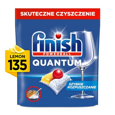 Kapsułki do zmywarek FINISH Powerball Quantum Lemon - 135 szt.