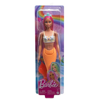 Lalka Barbie Syrenka Pomarańczowy ogon HRR05