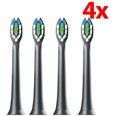 Oryginalna końcówka do szczoteczki ORO-MED Sonic Professional Czarny (4 sztuki) (Skuteczne czyszczenie trudno dostępnych miejsc)