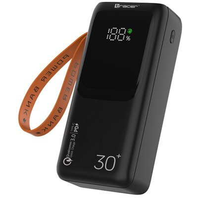 Powerbank TRACER Vouge-3 30000 mAh QC3.0 20W + PD 22.5W Czarny