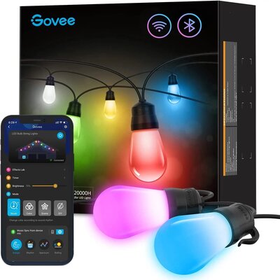 Girlanda ogrodowa GOVEE H7020 RGBW 48FT Outdoor string light Wi-Fi/Bluetooth