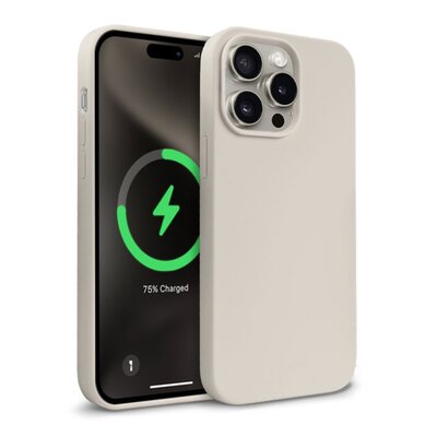 Etui CRONG Color Cover Magnetic MagSafe do Apple iPhone 15 Pro Kamienny beż