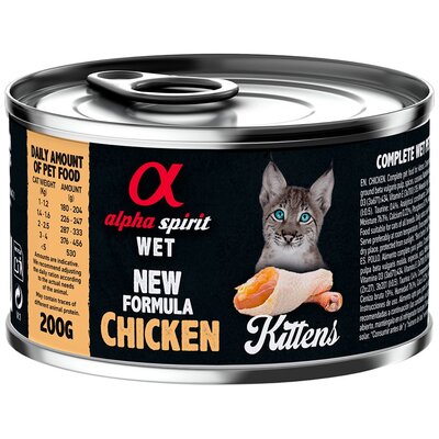 Karma dla kota ALPHA SPIRIT Kittens Chicken Kurczak 200 g