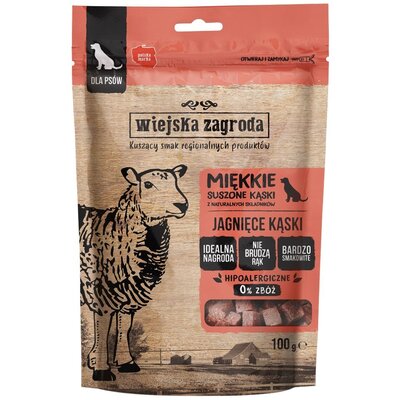 Przysmak dla psa WIEJSKA ZAGRODA Miękkie suszone kąski Jagnięcina 100 g