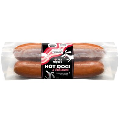 Przysmak dla psa PAN MIĘSKO Hot Dogi z Bekonem 220 g