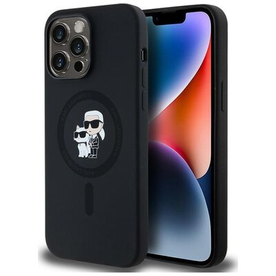 Etui KARL LAGERFELD Silicone Karl & Choupette MagSafe do Apple iPhone 14 Pro Max Czarny