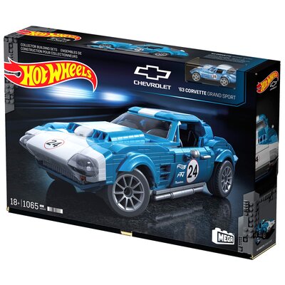 Klocki plastikowe MEGA Hot Wheels Corvette Grand Sport 1963 HWW23