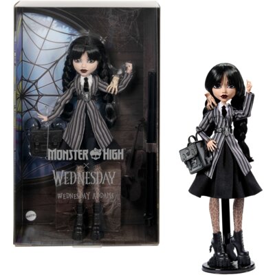 Lalka MONSTER HIGH X Wednesday Szkolny Mundurek HXJ04