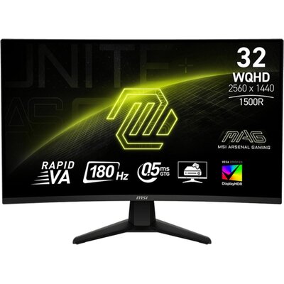 Monitor MSI MAG 32CQ6F 31.5" 2560x1440px 180Hz 0.5 ms [GTG] Curved