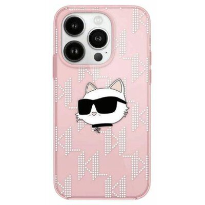 Etui KARL LAGERFELD IML Choupette Head & Monogram do iPhone 13 Pro Max Różowy