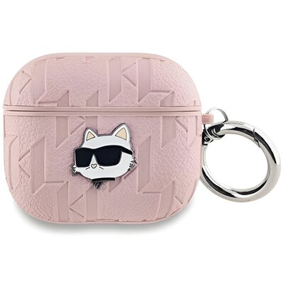 Etui na słuchawki KARL LAGERFELD Monogram Choupette Head do Apple AirPods Pro 2 Różowy