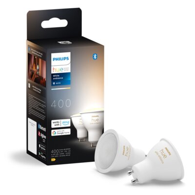 Inteligentna żarówka LED PHILIPS HUE 929003666702 4.2W GU10 Bluetooth, Zigbee (2 szt.)
