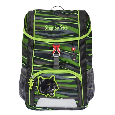 Plecak STEP BY STEP Junior Kid Wild Cat Chiko Szaro-zielony