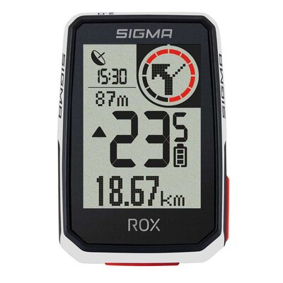 Licznik rowerowy SIGMA GPS ROX 2.0 Bezprzewodowy Biały Podświetlany