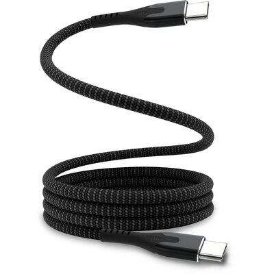 Kabel USB-C - USB-C STATIK MagStack Pro Zwijany magnetycznie 2m Czarny