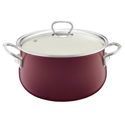 Garnek EMALIA OLKUSZ 35236 Bordowy 20 cm
