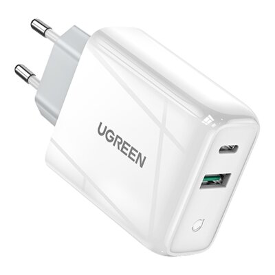 Ładowarka sieciowa UGREEN 60468 CD170 36W Biały ładowarka do telefonu USB, USB-C
