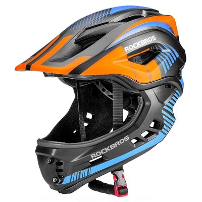 Kask rowerowy ROCKBROS TT-32SOBL-S Czarno-pomarańczowy dla Dzieci (rozmiar S)