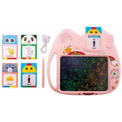 Tablet do rysowania SUN BABY Czytnik kart do nauki języka angielskiego Znikopis 2w1 J07.021.0.1