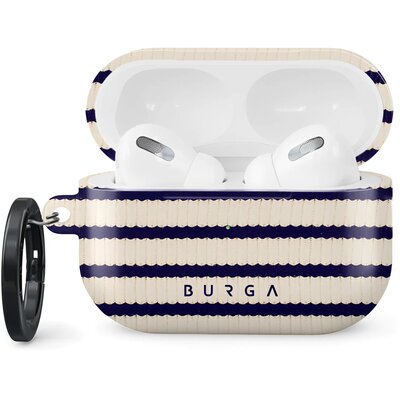Etui na słuchawki BURGA Old Money do Apple AirPods Pro 2 Beżowo-granatowy