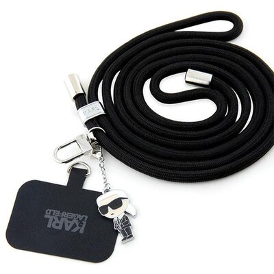 Pasek KARL LAGERFELD CBDY Cord Czarny