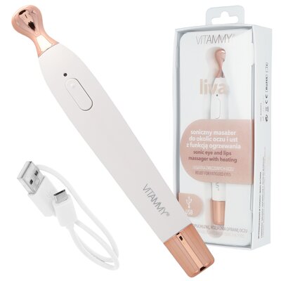 Masażer do twarzy VITAMMY Liva Biało-różowy