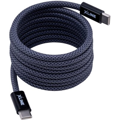 Kabel USB-C - USB-C XLINE UC15GMC-CC 100W 1.5 m Szary