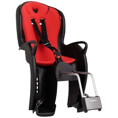 Fotelik rowerowy HAMAX Kiss Tylny Rura podsiodłowa Czarno-czerwony