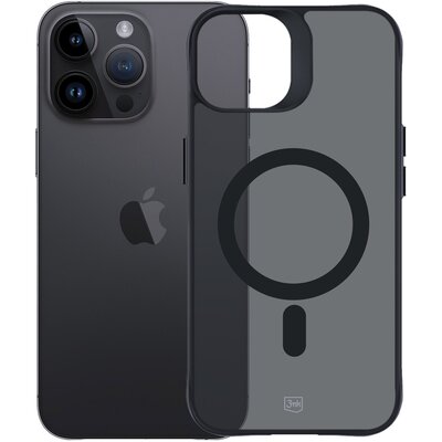 Etui 3MK Smoke MagCase do Apple iPhone 14 Pro Czarny transparentny